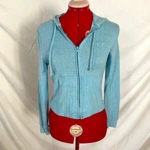 Roxy Heathered Sky Blue Zip Up Hoodie size Medium